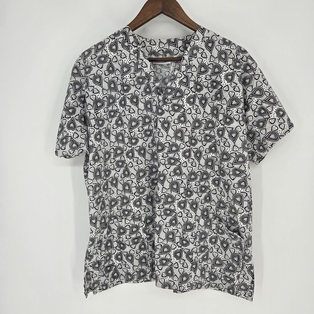 Mad About Scrubs Heart Scrub Top Short Sleeve